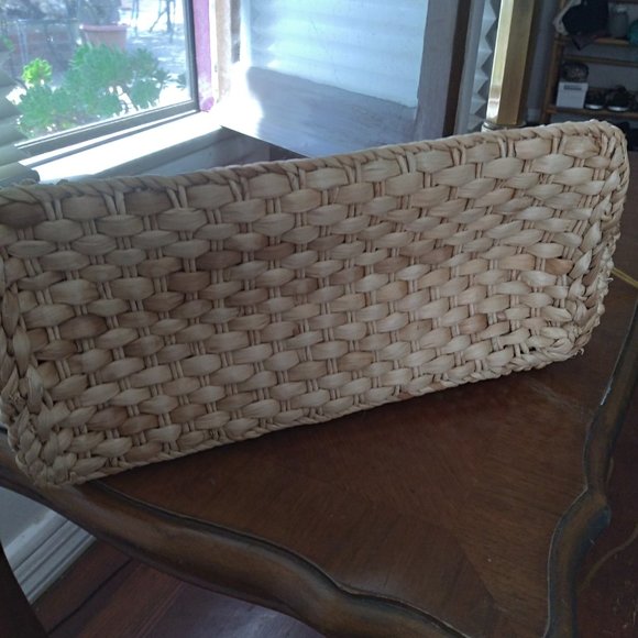 Vintage Valerie Stevens Straw Handbag with Tassels | 16"x10" - Picture 3 of 6